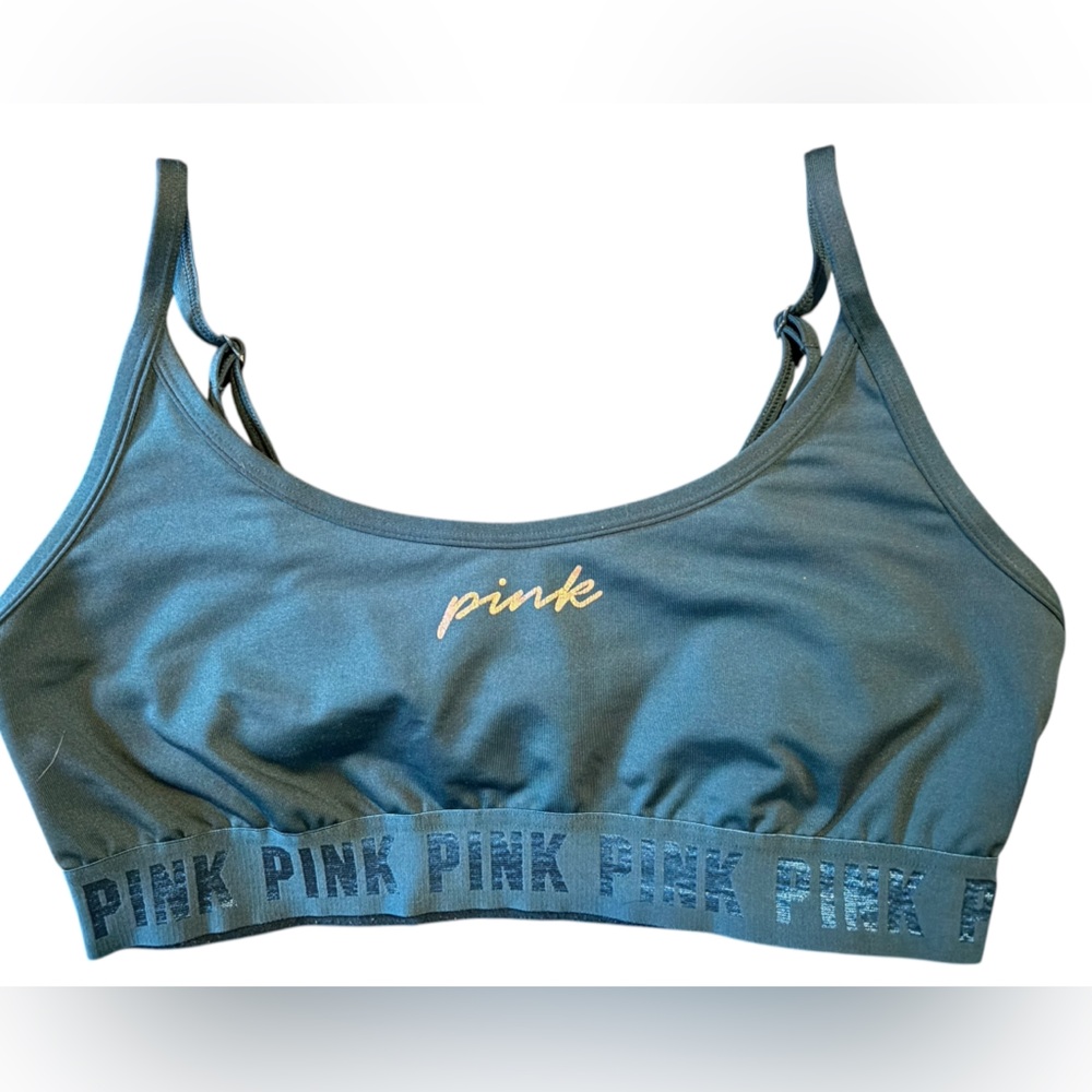 PINK Victoria's Secret Blue Sports Bra